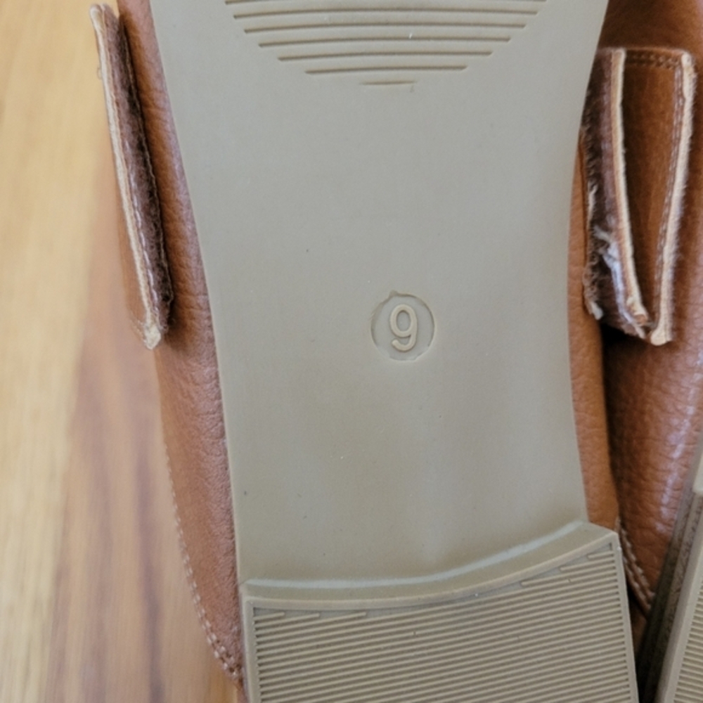 MarleyLilly Slide on Loafers Mules Faux Leather Size 9 Brown‎ Preppy Office Work - Picture 14 of 14